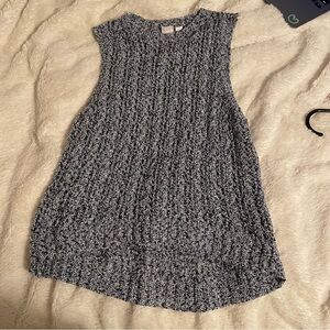 GAP Black, White and Blue Knit Vest Top